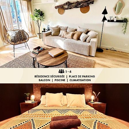 Modern 1 Bdr + Balcony + Free Parking + Ac + Pool Daire L'Isle-d'Abeau Dış mekan fotoğraf