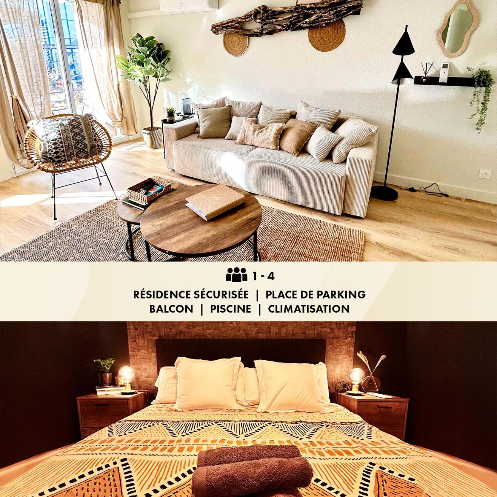 Modern 1 Bdr + Balcony + Free Parking + Ac + Pool Daire L'Isle-d'Abeau Dış mekan fotoğraf